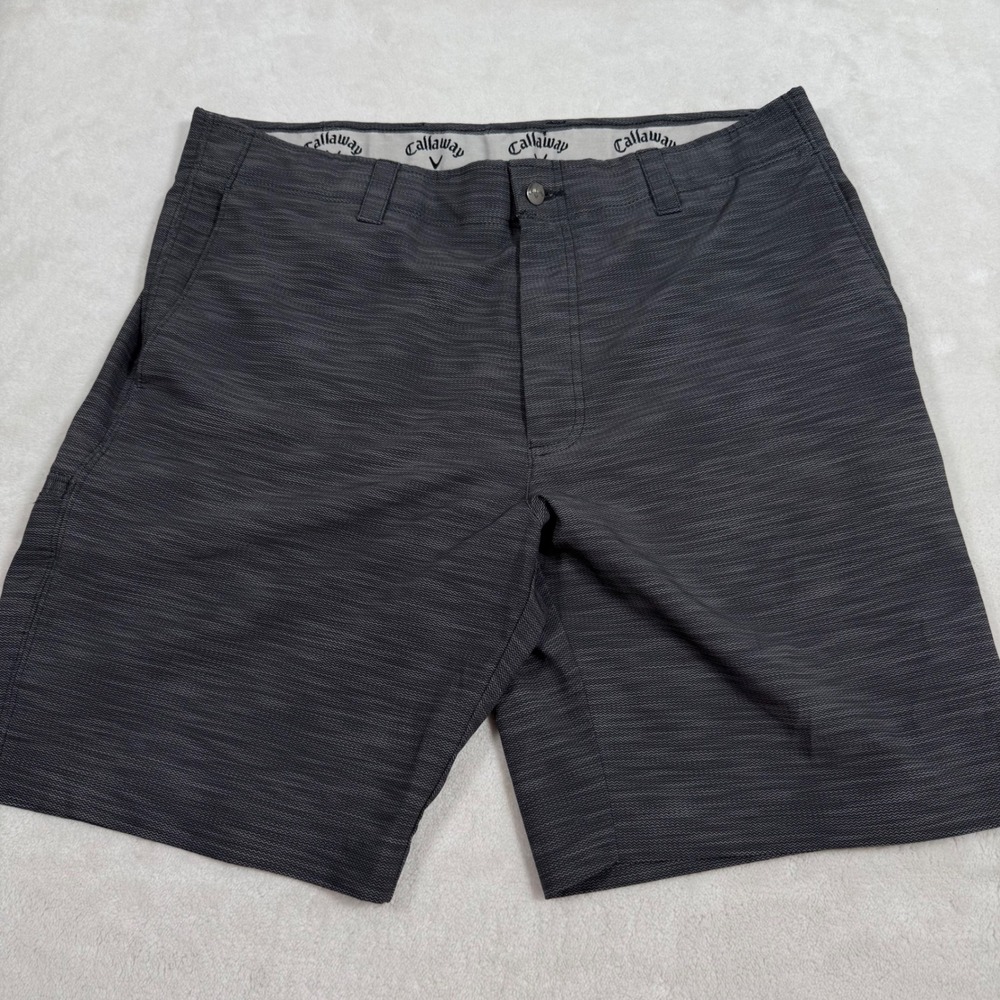 Callaway Mens Golf Shorts Size 36 Charcoal Gray Textured Performance Stretch‎